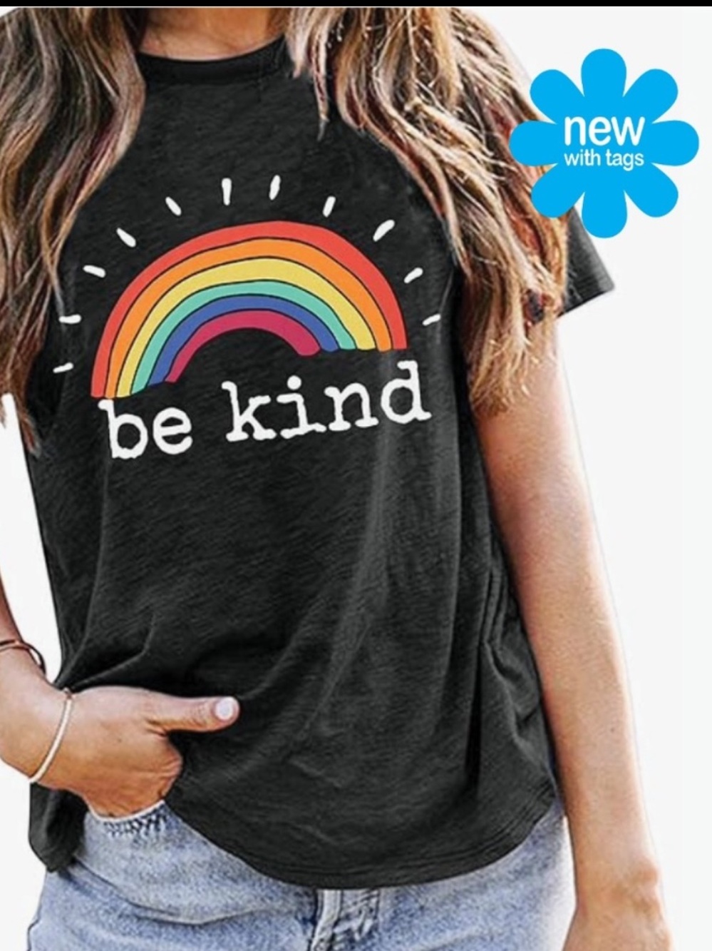 NWT 🦋 "BE KIND" Cotton blend tee | Small
